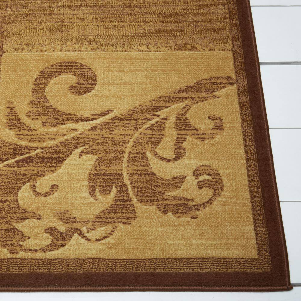 Catalina Red and Brown Tufted Synthetic Area Rug