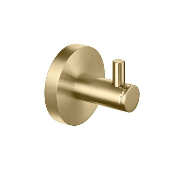 Bathroom Accessories Knob Robe/Towel Hook Wall Mounted in Brushed Gold