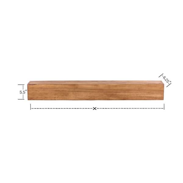 Dogberry Collections Rustic 72 in. Aged Oak Mantel m-rust-7205-agok-none -  The Home Depot