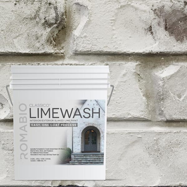 4 Gal. Cristallo White Limewash Interior/Exterior Paint