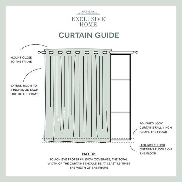 Exclusive Home Curtains Forest Hill Room Darkening Blackout Grommet Top Patio Curtain Panel Ash Grey 108 in x 96 in Exclusive Home Curtains Forest Hill Room Darkening Blackout Grommet Top Patio Curtain Panel Ash Grey 108 in x 96 in
