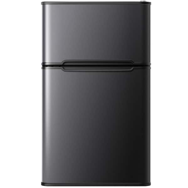 SIMZLIFE 19 in. 3.2 cu. ft. Mini Refrigerator in Black with 7-Temperature Control, 3D Cooling and Smart LED
