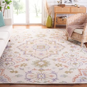 Metro Ivory/Green 8 ft. x 10 ft. Moroccan Floral Area Rug