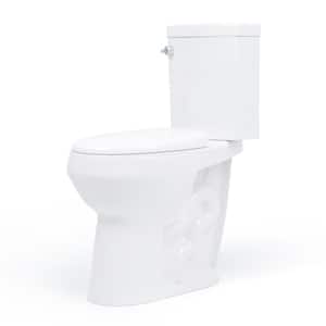 2-Piece 1.28/.09 GPF Dual Flush Elongated 20 in. Extra Tall Toilet in White, Seat Included
