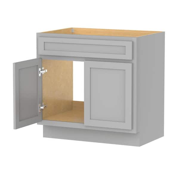 Vanity Art 39 in. W x 21 in. D x 32.5 in. H 2-Doors Bath Vanity Cabinet Only in Gray - Unassembled