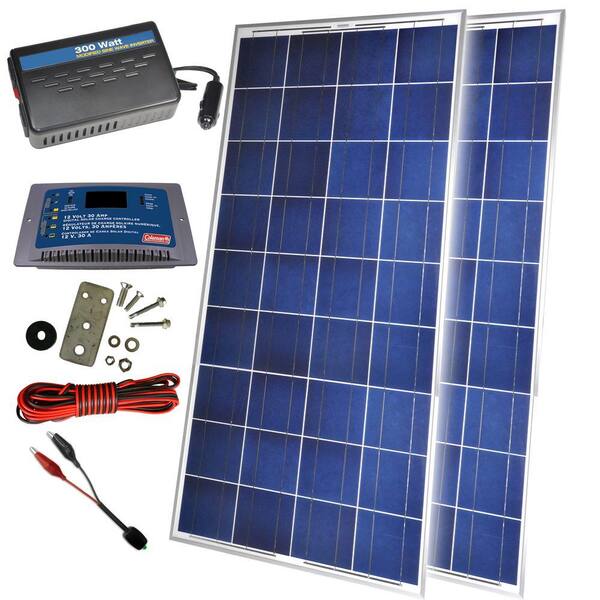 Coleman 300-Watt Solar Back-Up Power Kit