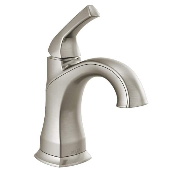 Delta Portwood Single Hole Single-Handle Bathroom Faucet in SpotShield Brushed Nickel