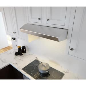 Breeze I 30 in. Convertible Under Cabinet Range Hood with Lights in Stainless Steel