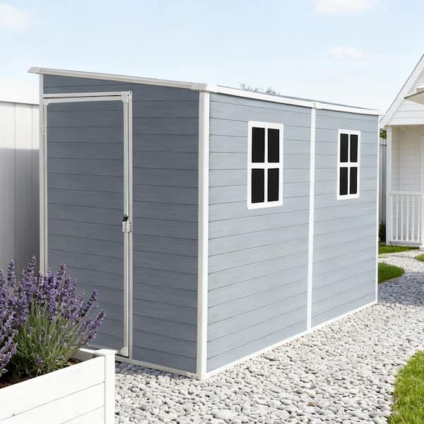 4 ft. W x 8 ft. D Resin Shed with Windows (32 sq. ft. )