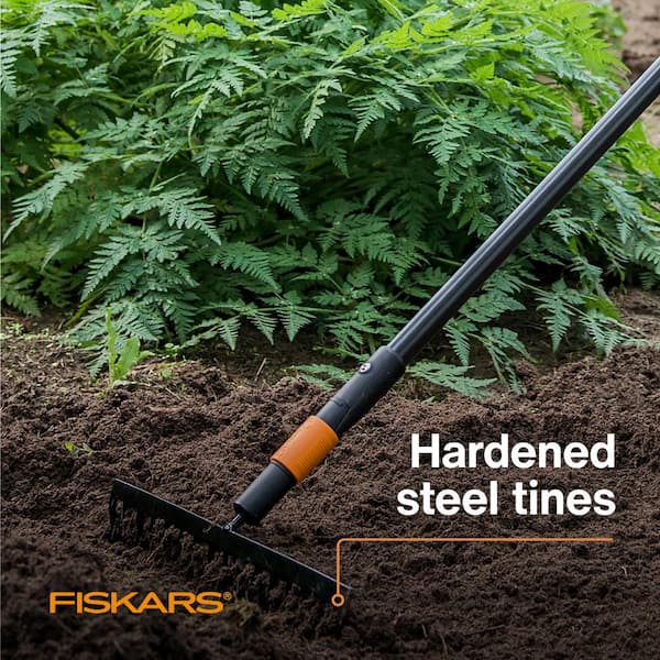 4-Piece Quikfit Leaf, Garden and Shrub Rake Attachments Garden Tool Set