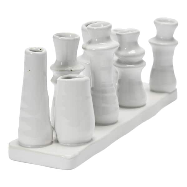 華様 Storied Home Stoneware Multi Vase with 8 Sections 3 in. in