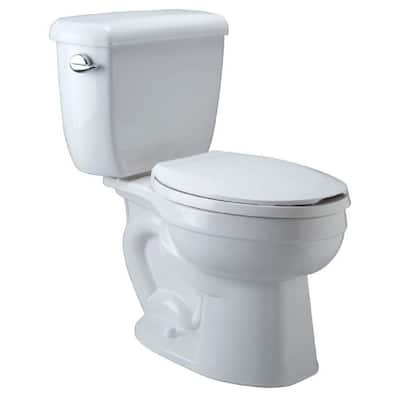 Zurn 2-Piece 1.6 GPF Single Flush Elongated Pressure Assist Toilet in ...