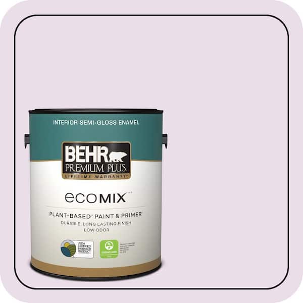 1 gal. #650A-2 Ice Ballet Semi-Gloss Enamel EcoMix Plant-Based Interior Paint & Primer