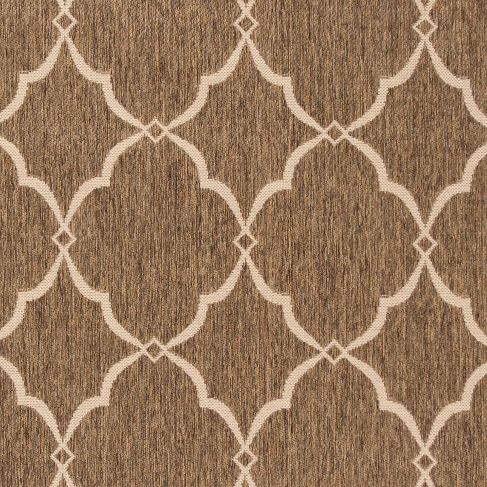 Beige and Cream Geometric Indoor/Outdoor Area Rug
