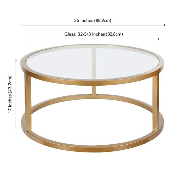 Meyer Cross Parker 35 In Brass Medium Round Glass Coffee Table Ct0251 Meyer Cross Parker 35 In Brass Medium, Four Hands Evelyn Round Nesting Coffee Table