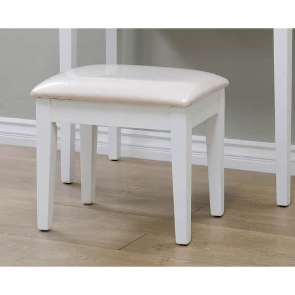 Homecraft Furniture Malachi 3Piece White Bedroom Vanity Set with Mirror 138206238 The Home Depot