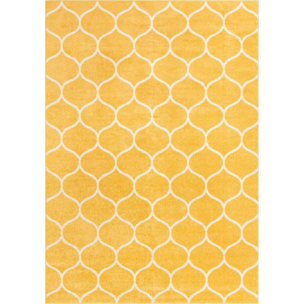 Trellis Frieze Rounded Yellow 8' 0 x 11' 0 Rug price history on PriceWatchPro