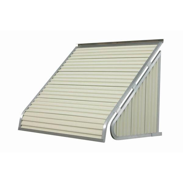 NuImage Awnings 4 ft. 3500 Series Aluminum Window Fixed Awning (24 in. H x 20 in. D) in Almond
