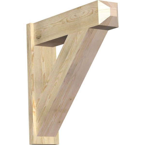 Ekena Millwork 8 in. x 32 in. x 32 in. Douglas Fir Traditional Craftsman Rough Sawn Outlooker