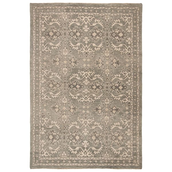Sivas 6 ft. x 9 ft. Gray/Ivory Oriental Area Rug