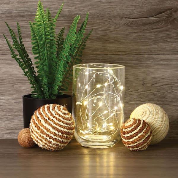 20-Light 6 ft. Battery Operated Mini LED Indoor Silver Wire Warm White Fairy String Light (1-Pack)