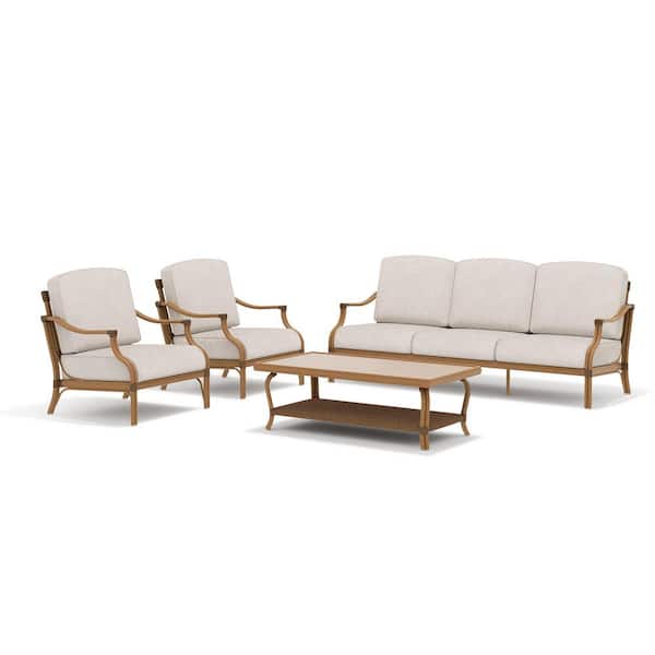 Arcadia 4-Piece Aluminum Outdoor Conversation Set with Cushion