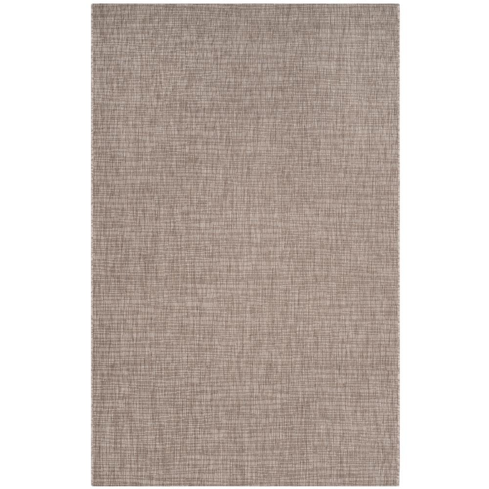 Light Brown 47"x67" Contemporary Easy-Care Outdoor Rug