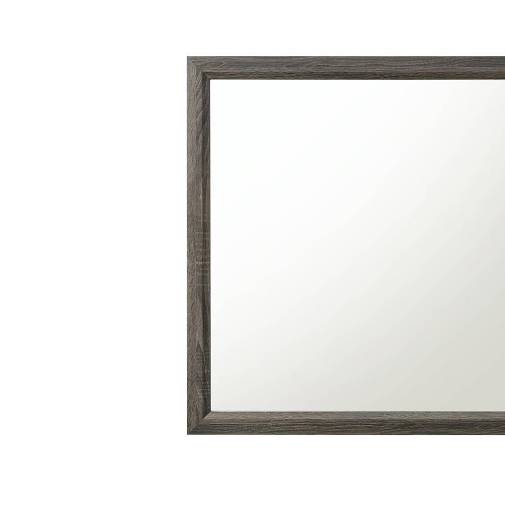 Valdemar 39" Full-Length Rectangular Wood Mirror in Weathered Gray