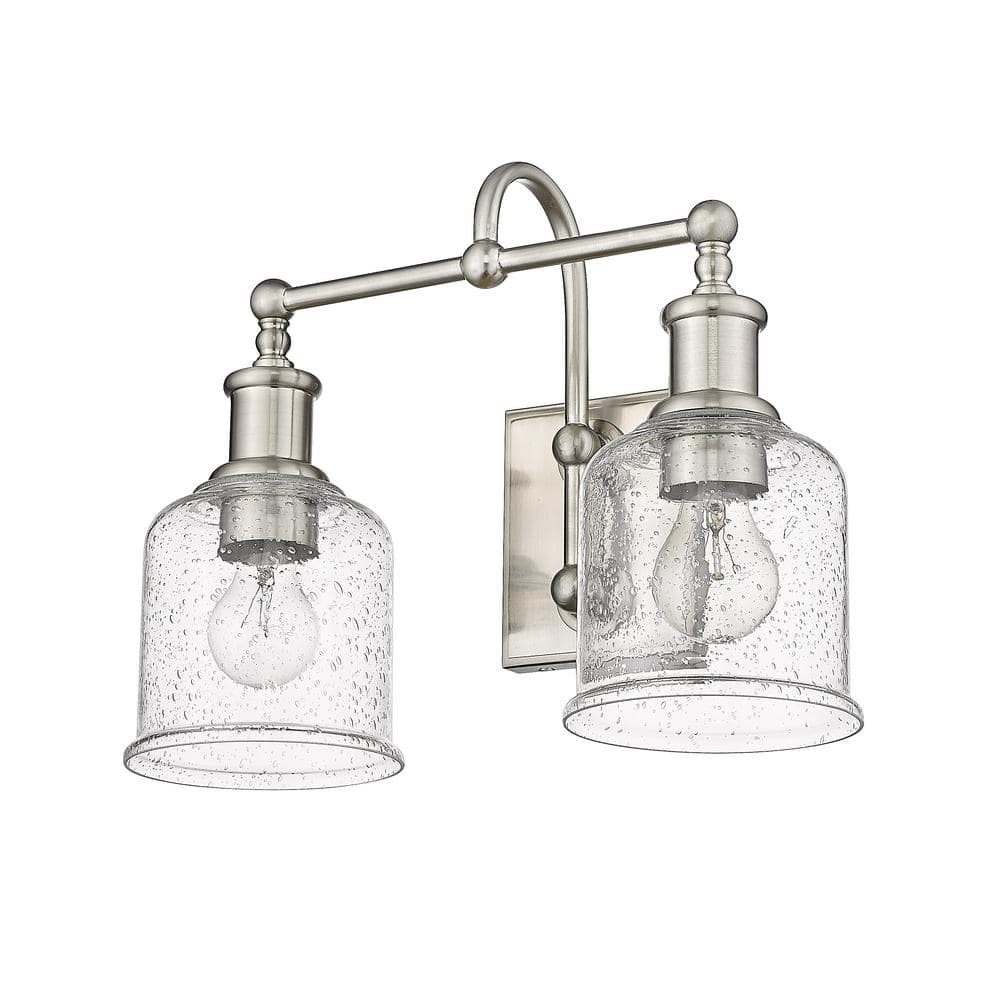 Bryant Vintage Industrial 2-Light Wall Sconce in Matte Black