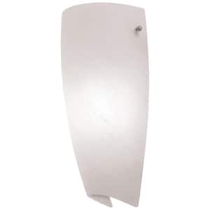 Daphne 1-Light White Wall Sconce with Alabaster Glass Shade