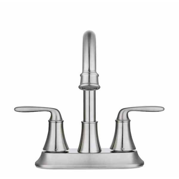 Glacier Bay Sadira 4 in. Centerset 2-Handle High-Arc Bathroom