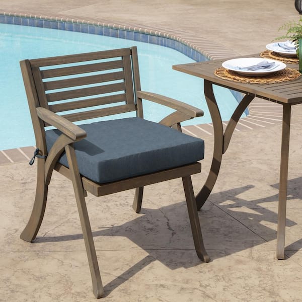 Hampton Bay Oak Cliff 21 x 21 CushionGuard Midnight Outdoor Chair Cushion (2-Pack)