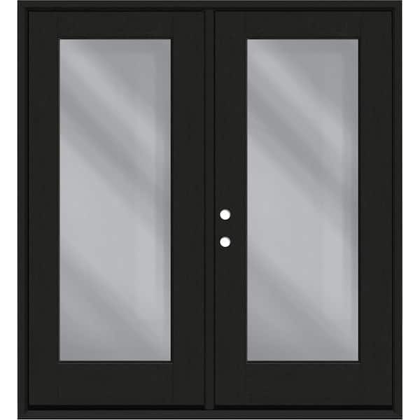 Regency 60 in. x 80 in. Full Lite Clear Glass Onyx RHIS Stained Fiberglass Retro Patio Door with 4 in. Jamb