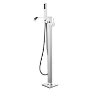 SevenFalls Single-Handle Freestanding Bathtub Faucet with Hand Shower in Polished Chrome