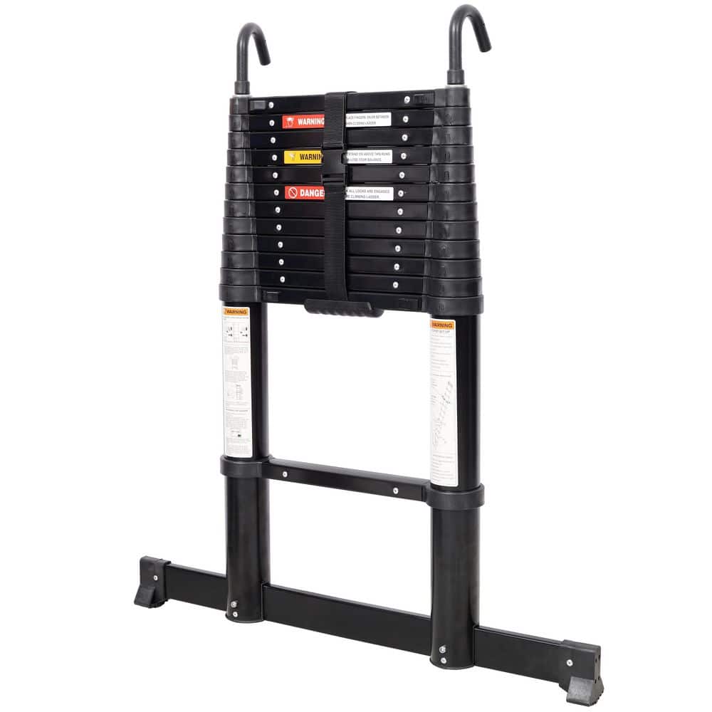 12.5 ft. Aluminum Extension Telescopic Ladder with 330 lb. Load Capacity, Hook, Slow Safety Function, Stabilizer price history on PriceWatchPro