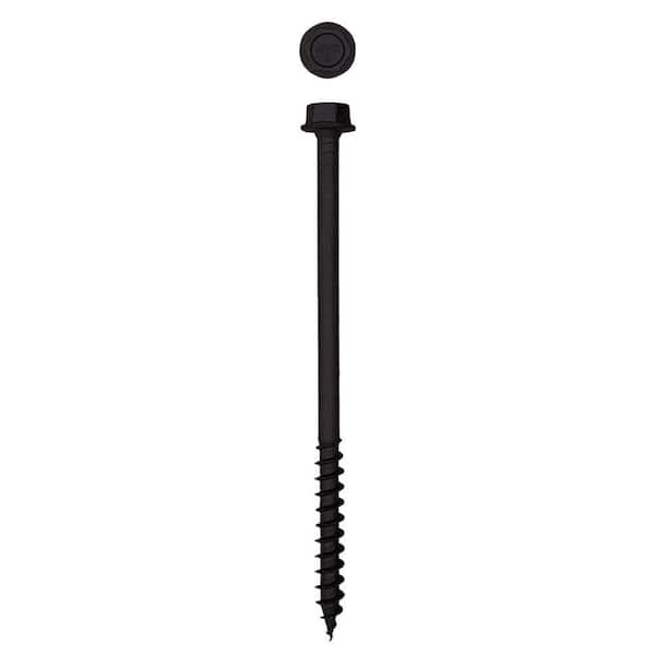 1/2 in. x 8 in. Exterior Hex Head Structural Wood Lag Screws  Powerlags Hex (100 EA) Bulk Pail