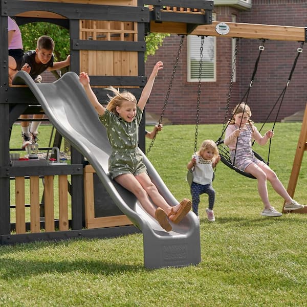 Backyard Discovery Rosewood Falls Cedar Wood Outdoor Swing Set