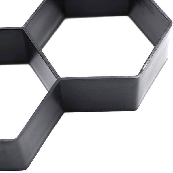 Wellco 11.8 in. x 11.8 in. x 1.5in. Black Plastic DIY Paver Mold Reusable Concrete Stepping Stone Paver Walk Way Mold