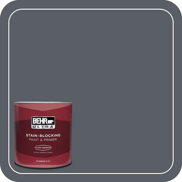 BEHR ULTRA 1 qt. #760F-6 Distant Thunder Extra Durable Flat Interior Paint & Primer