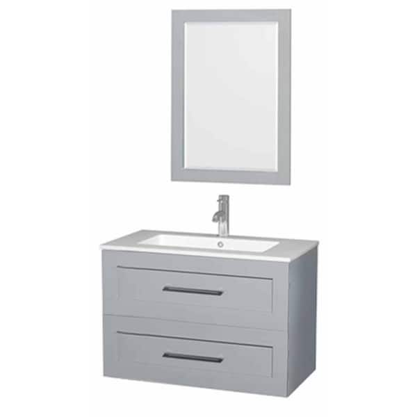 Garrido Bros. and Co. PRADO 24 in. W x 18 in. D x 19 in. H Bath Vanity Set with Mirror in Gray