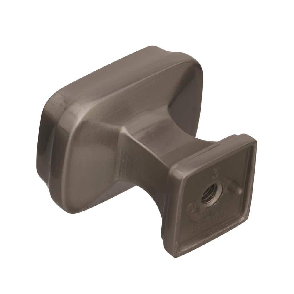 Satin Nickel Rectangular Cabinet Knob 1-1/4 Inch