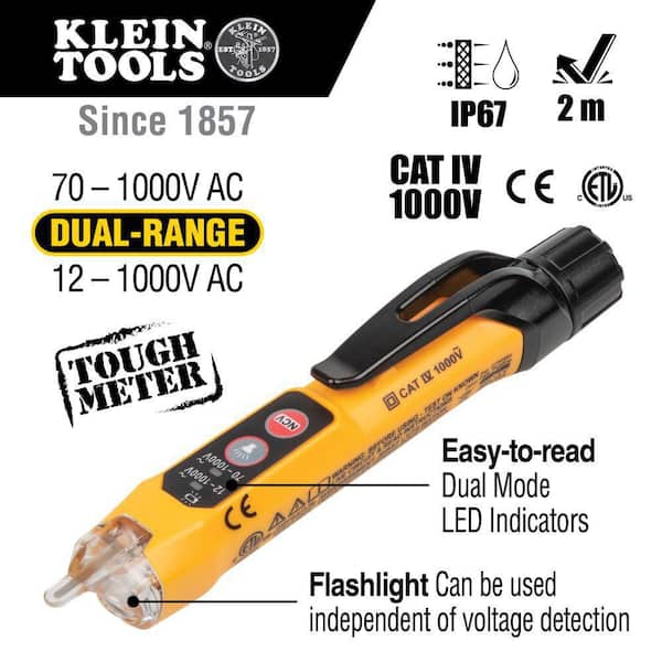 12V-1000-Volt AC Dual Range Non-Contact Voltage Tester and AC/DC Voltage Tester Tool Set