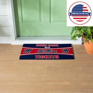 Ole Miss 28 in. x 16 in. PVC "Come Back With Tickets" Trapper Door Mat