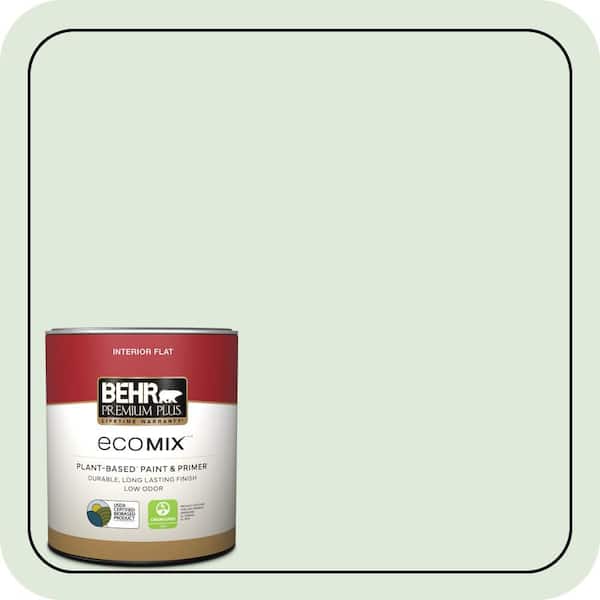 1 qt. #440E-1 Relaxing Green Flat EcoMix Plant-Based Interior Paint & Primer