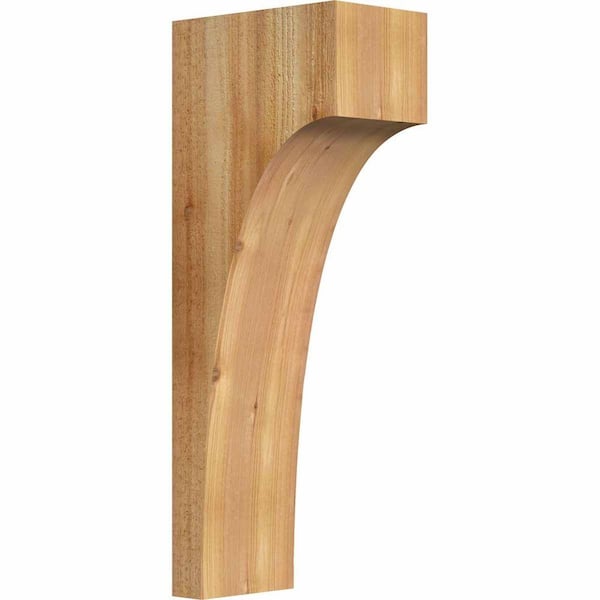 Ekena Millwork 6 in. x 10 in. x 26 in. Western Red Cedar Huntington Rough Sawn Corbel