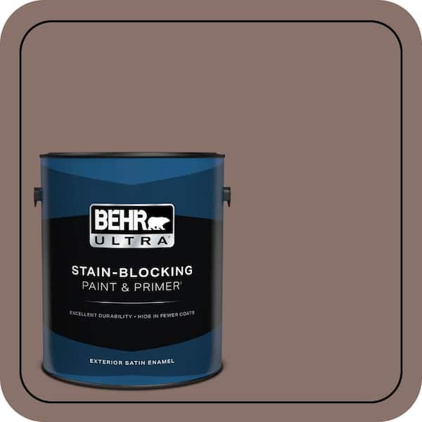 BEHR ULTRA 1 gal. #MQ1-56 Elkhound Satin Enamel Exterior Paint & Primer