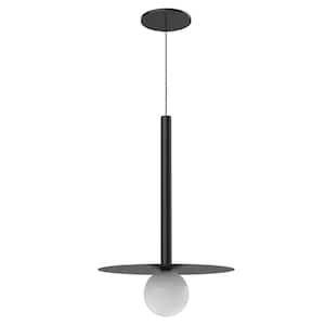 Elixir 19 in. 1 Light 8-Watt Black Integrated LED Pendant Light