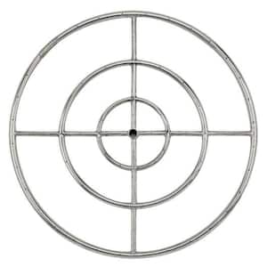 30 in. Triple-Ring 304. Stainless Steel Fire Pit Ring Burner, 3/4 in. Inlet