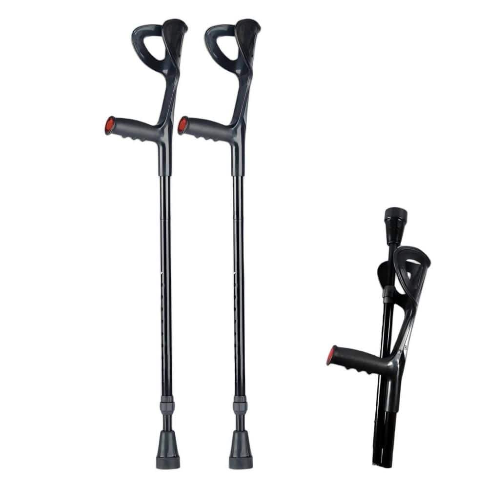 2-Pack Adjustable Height Forearm Crutches, Foldable Elbow Crutches in Silver, Lightweight Aluminum, Ergonomic Support price history on PriceWatchPro