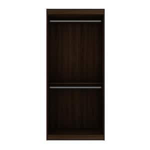 Mulberry Brown Open Double Hanging Wardrobe Armoire (81.3 in. H x 35.98 in. W x 21.65 in. D)